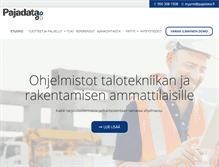 Tablet Screenshot of pajadata.fi